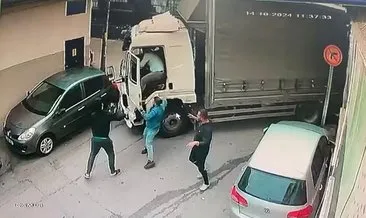 El frenini çekmeden araçtan indi: Hareket etmeye başlayan kamyonunu peşinden koşarak durdurdu! #bursa