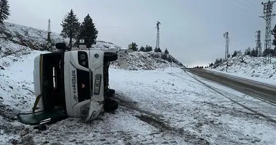 Erdemli’de öğrenci servisi devrildi #mersin