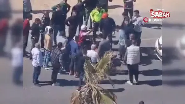 Mardin’de motosiklet üzerinden düşen kadın ağır yaralandı | Video