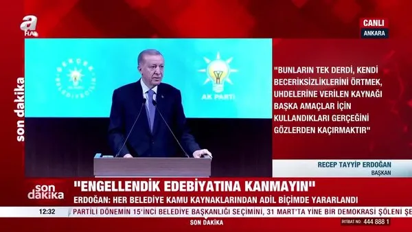 Başkan Erdoğan AK Parti Seçim Beyannamesi'ni açıkladı! 