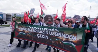 Erzurum’da ETÜ’lü öğrenciler Filistin’e destek için yürüdüler