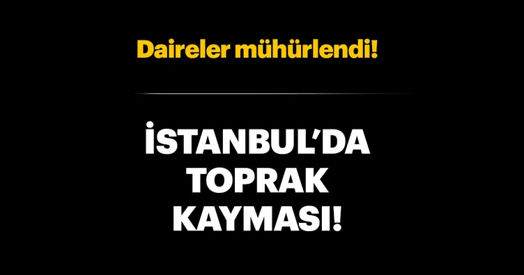 Eyüpsultan’da toprak kayması