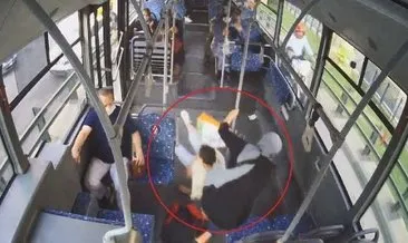 Bursa'da otobüste korku dolu anlar! Şoför bir anda frene basınca... #bursa