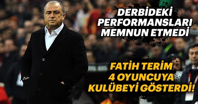 Fatih Terim kararını verdi! Galatasaray’da 4 oyuncu...