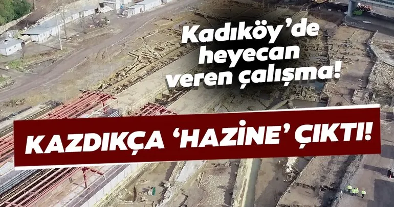 Kadıköy’de heyecanlandıran kazı: Arkeolojik ’servet’ havadan görüntülendi