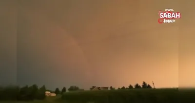 Gökkuşağına yıldırım çarptı, o anlar kayıt altına alındı | Video