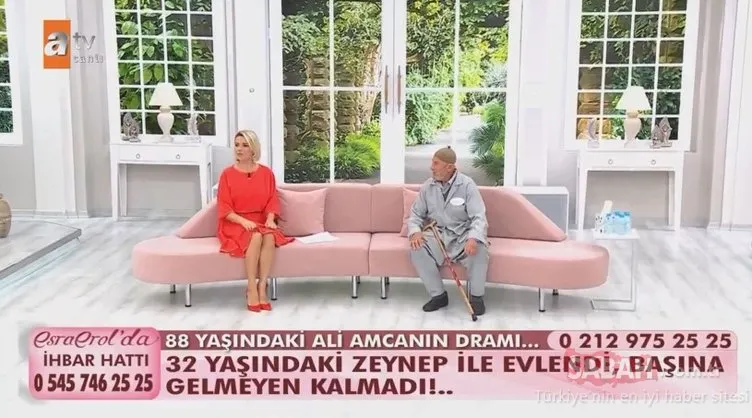 Son dakika: Esra Erol’da 88 yaşındaki Ali Amca’nın dramı... 32 yaşındaki Zeynep ile evlendi, başına gelmeyen kalmadı