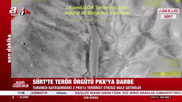 Jandarma komandolarımızın Siirt'te PKK'lı teröristleri imha etme anı kamerada
