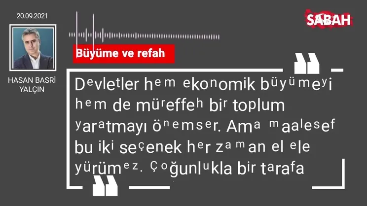 Hasan Basri Yalçın | Büyüme ve refah