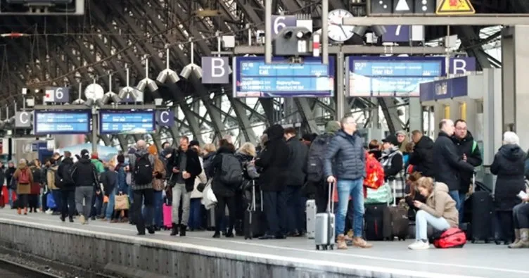 Almanya’da hayat durdu! Demiryolu çalışanları grevde...
