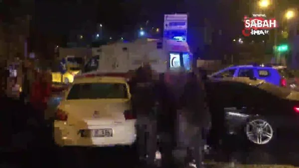 Maltepe'de, 1 kişinin yaralandığı kaza sonrası sürücülerin kavgası kamerada | Video