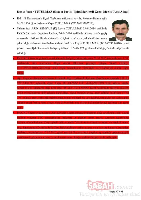 İşte Saadet Partisi'nin listelerindeki PKK'lı adaylar!