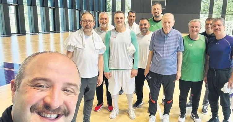 Başkan Erdoğan’dan basketbol pozu