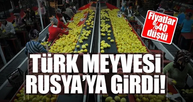Türk meyvesi Rusya’ya girdi