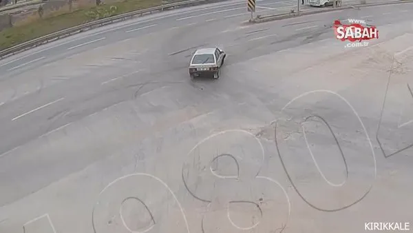 Kırıkkale'de dikkatsiz sürücülerin kazaları kameralara böyle yansıdı | Video