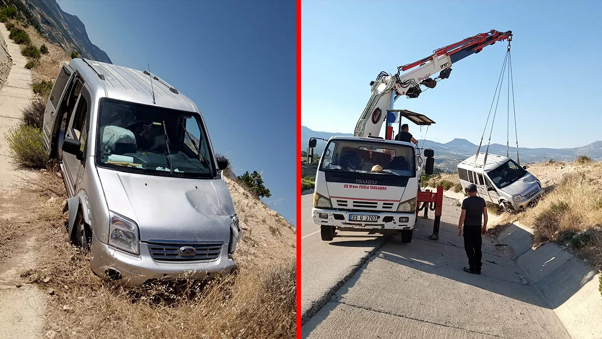 Mersin’de korkunç kaza! Otomobil trafik levhasına çarpıp metrelerce sürüklendi