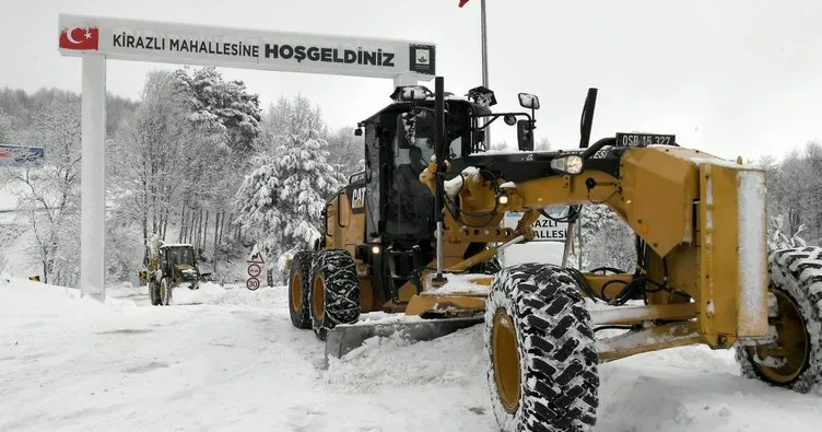 Bursa’da yoğun kar yağışı köy yollarını kapattı!
