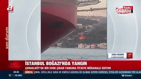 İstanbul Boğazı'nda yangın | Video