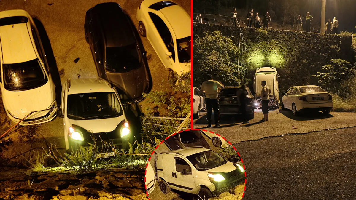 Zonguldak’ta akılalmaz olay! Polisi görünce panik yaptı: Geri manevra yaparken istinat duvarından uçtu! Zonguldak’ta akılalmaz olay! Polisi görünce panik yaptı: Geri manevra yaparken istinat duvarından uçtu!