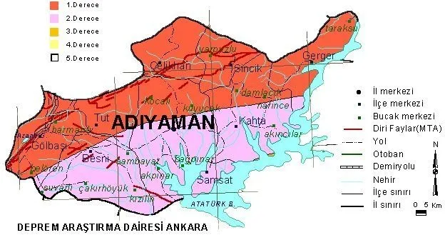 Türkiye’nin deprem haritası