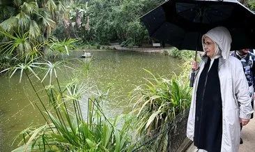 Emine Erdoğan Jardin D’essai Botanik Bahçesi’ni gezdi