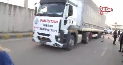 İçişleri Bakanı Süleyman Soylu Pakistan’a giden yardım tırını uğurladı | Video