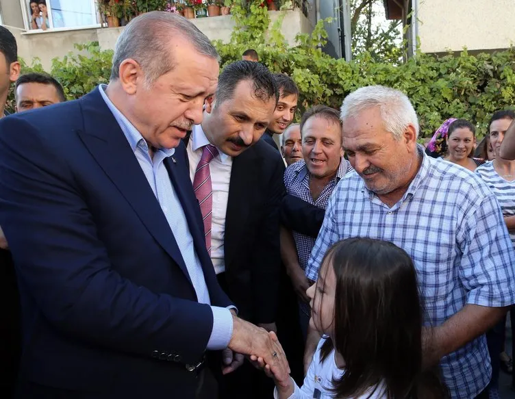Cumhurbaşkanı Erdoğan’dan köy ziyareti!