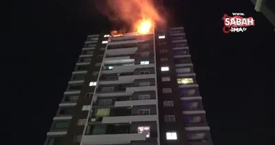 Lüks sitede çıkan yangında ev tamamen yandı | Video