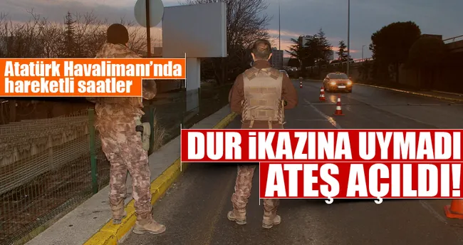 Atatürk Havalimanı girişinde şüpheli minibüs