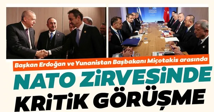 Başkan Erdoğan ve Yunanistan Başbakanı Miçotakis ile bir araya geldi