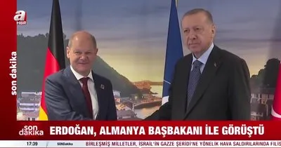 Başkan Erdoğan, Almanya Başbakanı Scholz ile görüştü | Video