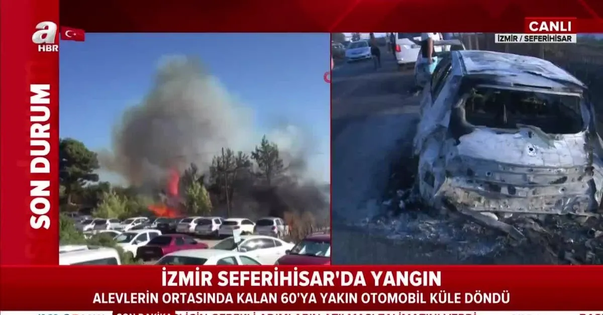 Izmir Seferihisar Da Yangin 60 Otomobil Kule Dondu Iste Bolgeden Son Gelismeler Video Videosunu Izle Son Dakika Haberleri
