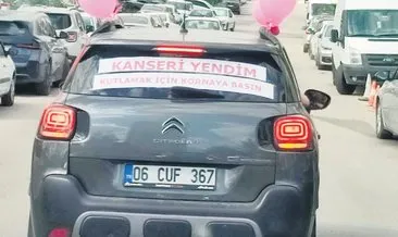 Kanseri yendi şehir turuyla kutlama yaptı #ankara