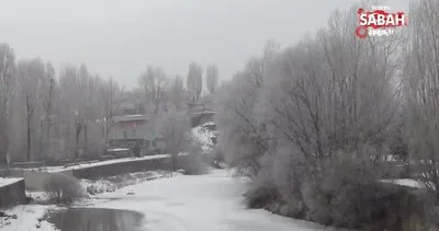Kars’ta ağaçlar kırağı tuttu | Video