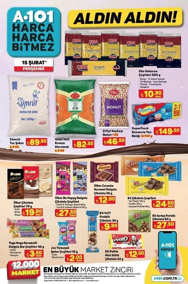 A101 AKTÜEL KATALOG 15 Şubat Perşembe raflarda! Overlok makinesi, maşa, blender... Haftanın A101 aktüel ürünler indirimleri