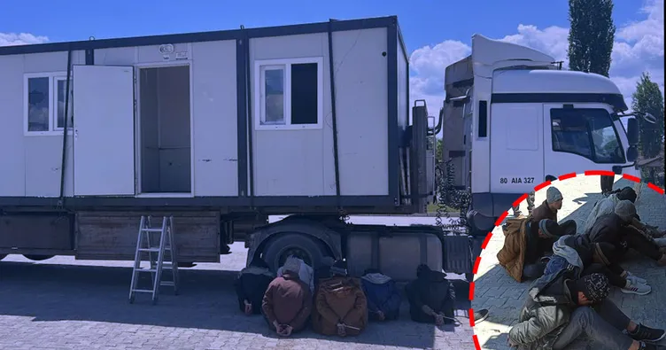 Tokat’ta konteyner yüklü tırda 7 kaçak göçmen yakalandı!