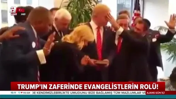 Evanjelistler, Beyaz Saray'daki Oval Ofis'te ABD Başkanı Donal Trump için böyle dua etmişlerdi