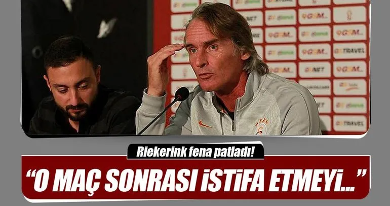 Riekerink: Bursaspor maçı sonrası istifa etmeyi...
