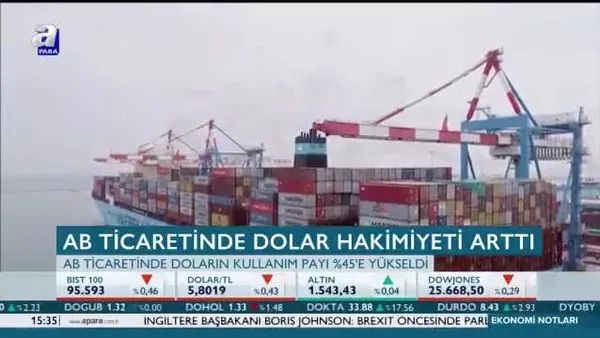 AB ticaretinde dolar hakimiyeti arttı