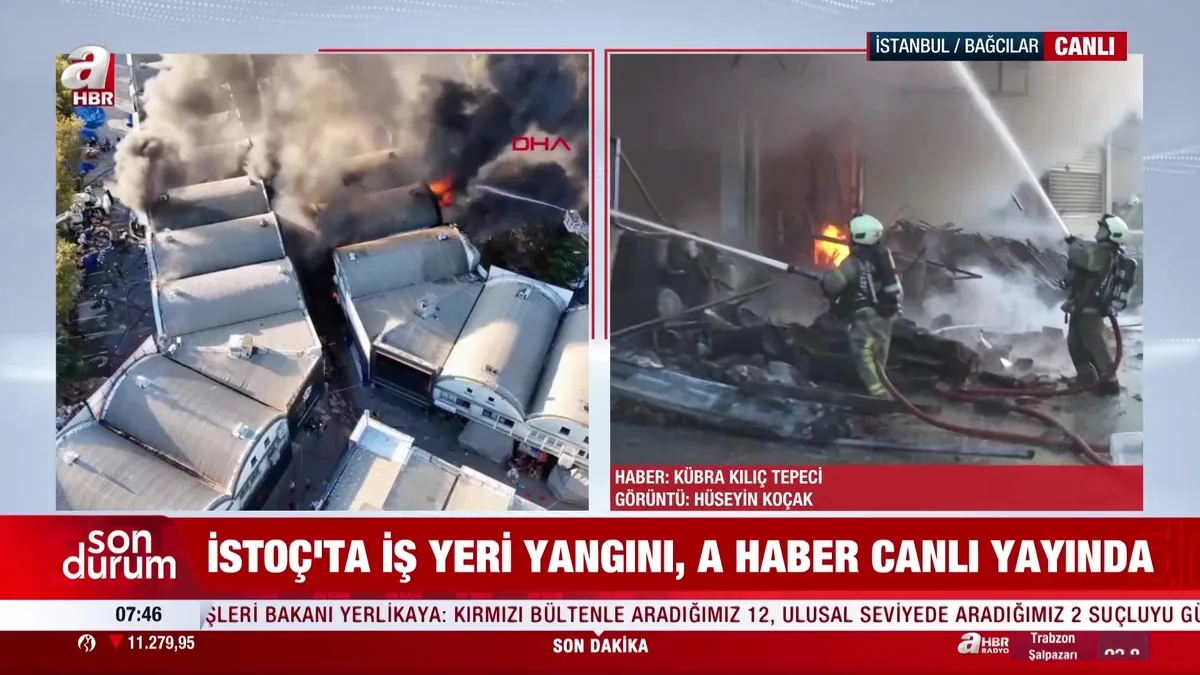 SON DAKİKA | İstanbul İSTOÇ'ta yangın videosunu izle | Son Dakika Haberleri