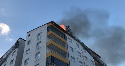 Sivas’ta çatı katında korkutan yangın