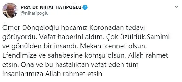 Son Dakika Haberi | Corona virüsü tedavisi gören ilahiyatçı yazar Ömer Döngeloğlu hayatını kaybetti! Ömer Döngeloğlu kimdir?