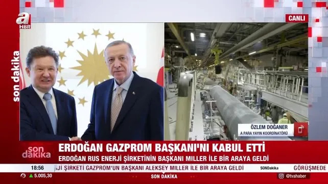 Son dakika: Başkan Erdoğan, GAZPROM Başkanı Miller'i kabul etti | Video