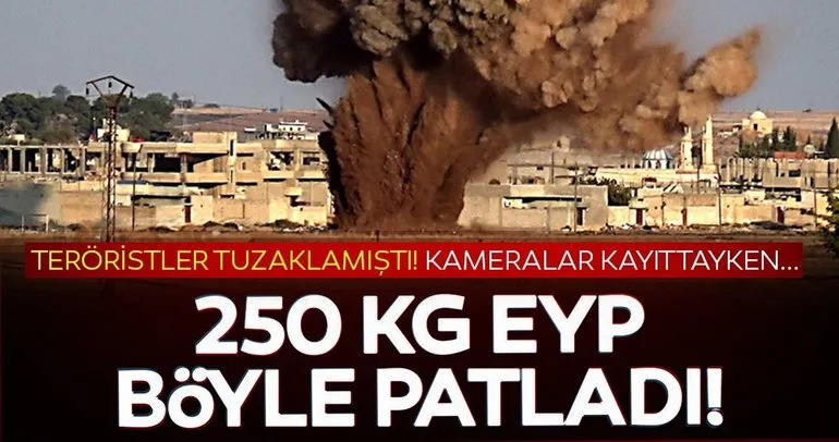 PKK/YPG’li teröristlerin tuzakladığı 250 kilo patlayıcı imha edildi!