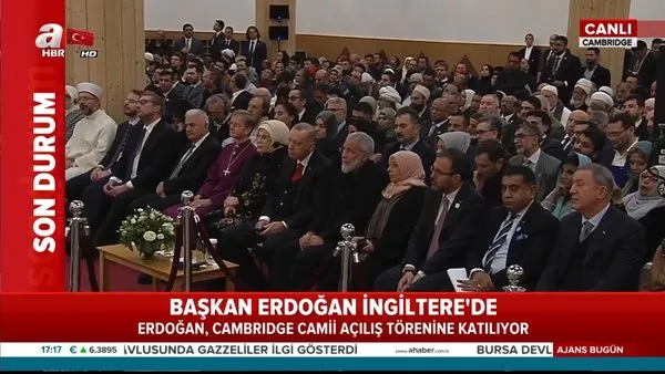 Başkan Erdoğan İngiltere'de Cambridge Camii'nin açılış merasimine katıldı
