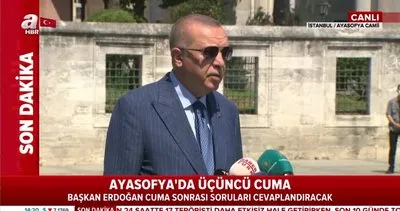Son Dakika Haberi | Cumhurbaşkanı Erdoğan’dan Ayasofya Camii’de Cuma namazı sonrası önemli açıklamalar | Video