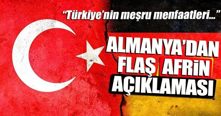 Almanya'dan flaş Afrin açıklaması