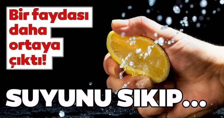 Limonun bir yararı daha ortaya çıktı!