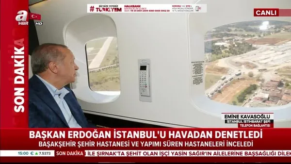 Son dakika: Cumhurbaşkanı Erdoğan İstanbul'u havadan inceledi | Video