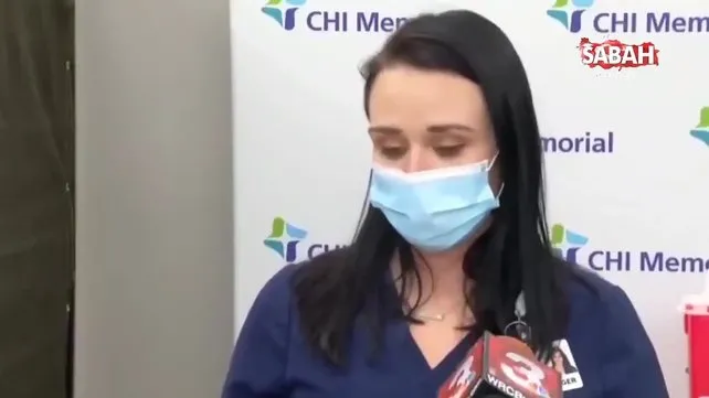 ABD’de koronavirüs aşısı olan hemşire kamera önünde bayıldı | Video